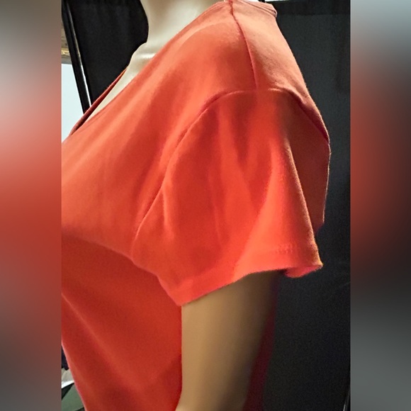 Chico’s Orange short sleeve Tee/top. Sz 2 aka Large - Picture 3 of 9